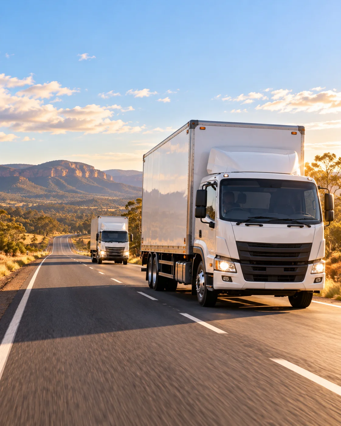 Removal truck travelling on an Australian interstate road