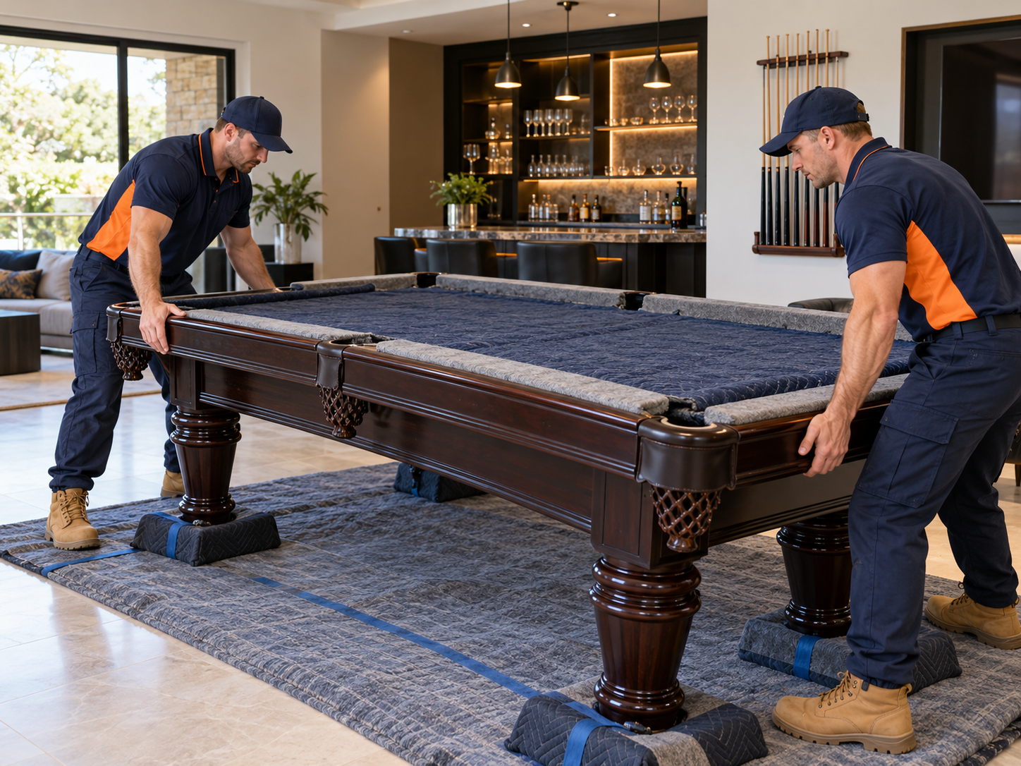 Pool table for specialist removal